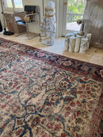 Worn Persian Rug / 10x13 Antique Persian Mahal Rug #4072