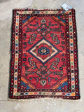 Small Vintage Rug / Handwoven Tribal Scatter Rug #4392