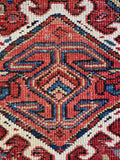 Up close Small persian heriz rug
