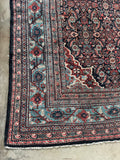 12x15 Navy Blue Antique Persian Rug / Mahal Rug #4146