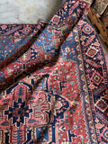 Large Heriz Rug / 9’2 x 11’5 Antique Persian Heriz Rug #3785