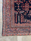 Large Antique Persian Navy Mahal Rug  / 7’7 x 10’  Rug #4382