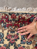 Floral Vintage Persian Rug / 2'1 x 4'4 Plush Vintage Kerman Rug #3183