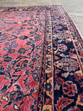 7x10 Floral Antique Persian Rug #4415