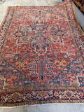 9x12 Antique Persian Heriz Rug #1728