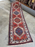 11 Foot Antique Persian Camel Hair Runner / 3’2 x 11’ Rug #3950