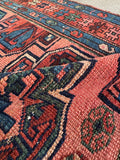 Coral Antique Tribal Persian Rug / 3'2 x 5’4 Rug #4420