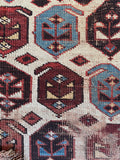 Worn Antique Tribal Rug #4388