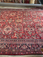 Large Vintage Persian Rug / 9’7 x 12’7 Mahal Rug #4049