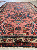 Small Persian Rug / Blush Rug / 3’9 x 6’9 Antique BIbikabad Rug #3232