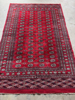 6'2 x 9'4 Vintage Afghani Bokhara Rug #2794