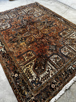 9x12 Vintage Full Pile Tribal Heriz rug / 9x12 Vintage Rug #2118