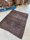 Small Antique Persian Rug / 3’5 x 4’6  Ferahan Rug #4201ML