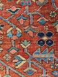 Antique Persian Heriz Rug / 8’9 x 11’4 Heriz Rug #3917