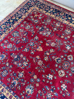 10x13 Antique Persian Kerman Rug #4041