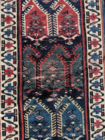 Long Vintage Tribal Rug Runner / 3'1 x 15'8 Antique Caucasian runner #1876