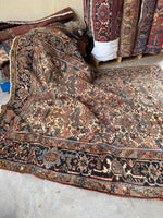7’ x 8’4 Antique and Time Softened Gorevan Heriz Rug #4073