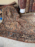 7’ x 8’4 Antique and Time Softened Gorevan Heriz Rug #4073