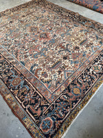 7’ x 8’4 Antique and Time Softened Gorevan Heriz Rug #4073