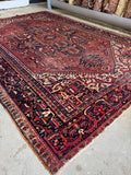10x14 Tribal Antique Persian Heriz Rug #3668