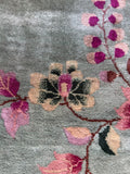8x10 Art Deco Rug / 1930s Botanical Vintage Rug #4425