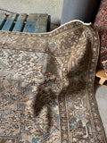 Muted Persian Heriz Rug / 6x9 Neutral Heriz Rug #4156