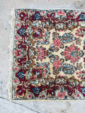 Floral Vintage Persian Rug / 2'1 x 4'4 Plush Vintage Kerman Rug #3183