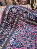 Mauve Pink Persian Mashaad Rug / 7’8 x 10’2 Antique Persian Rug #4003