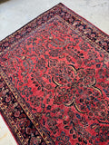 7x10 Floral Antique Persian Rug #4415