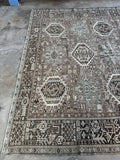 Large Vintage Tribal Rug / 8’5 x 11’7 Gharajeh Heriz Rug #4417