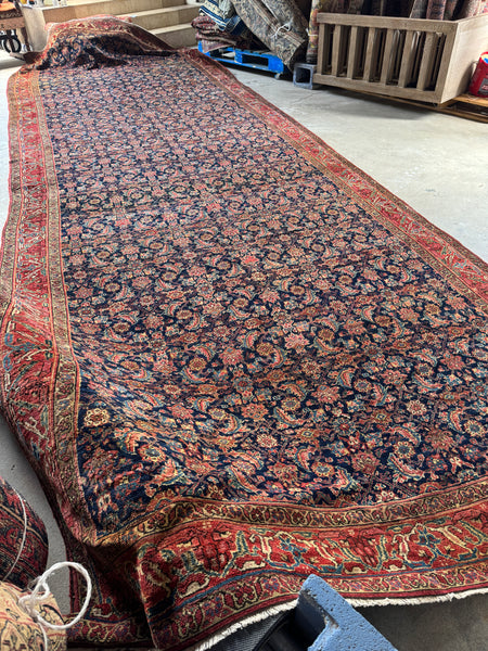 Palatial Vintage Persian Rug / 7x20 Vintage Persian Rug / 7x21 Vintage Rug #4305