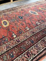 Antique Persian Tribal Runner / 3'7 x 10'8 Malayer Runner #4099