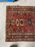 Antique Persian Tribal Runner / 3'7 x 10'8 Malayer Runner #4099