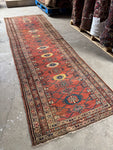 Antique Persian Tribal Runner / 3'7 x 10'8 Malayer Runner #4099