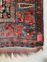 6x8 Worn Antique Rug / Qashqai Rug #3190