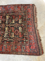 6x8 Worn Antique Rug / Qashqai Rug #3190