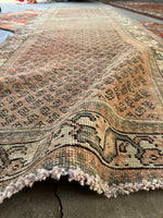 Muted Vintage Persian Runner / Persian Rug Runner / 3'3 x 9'6 Hallway Runner #3500
