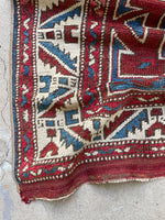 4x5 Antique Turkish Bergama Rug #3195