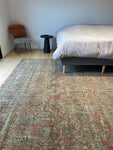 11x16 Antique Muted Floral Persian Sarouk Rug #3288