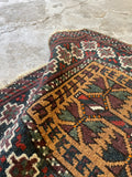 Antique Persian Mat / 1'6 x 3' Baluch Rug #3197