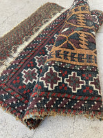 Antique Persian Mat / 1'6 x 3' Baluch Rug #3197