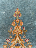 2x4 French Blue Ground Antique Persian Kerman Rug #3447LK