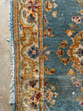 2x4 French Blue Ground Antique Persian Kerman Rug #3447LK