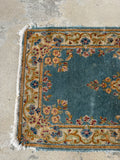 2x4 French Blue Ground Antique Persian Kerman Rug #3447LK