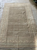 7x10 Muted Antique Persian Tabriz Rug #3291