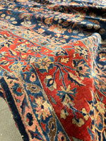11x15 Navy Blue Persian Mohajeran Sarouk Rug #3347