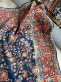 11x15 Navy Blue Persian Mohajeran Sarouk Rug #3347