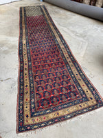 3'9 x 15'5 Long Vintage Persian Runner #4199-C