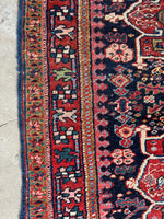 Square Small Navy Heriz Rug Mat / 3x3 Heriz Rug #3451