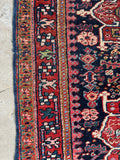 Square Small Navy Heriz Rug Mat / 3x3 Heriz Rug #3451